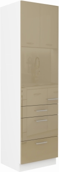 Słupek kuchenny 60 DKS-210 3S 1F PREMIUM BOX cappucino połysk LARA CAPPUCINO