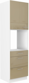 Słupek kuchenny 60 DPS-210 3S 1F PREMIUM BOX cappucino połysk LARA CAPPUCINO