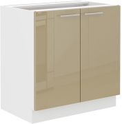 Przejdź do produktu Szafka kuchenna dolna 80 D 2F BB cappuccino połysk LAURA CAPPUCCINO