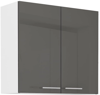 Szafka kuchenna górna 80 G-72 2F szary połysk LARA GREY