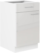 Przejdź do produktu Szafka kuchenna dolna 50 D 1F 1S BB biały połysk LAURA WHITE