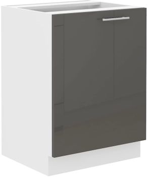 Szafka kuchenna dolna 60 D 1F BB szary połysk LARA GREY