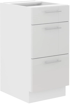 Szafka dolna szufladowa 40 D 3S BB PREMIUM BOX biały połysk LARA WHITE