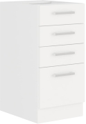 Przejdź do produktu Szafka dolna szufladowa 40 D 4S BB biały mat WHITE MAT