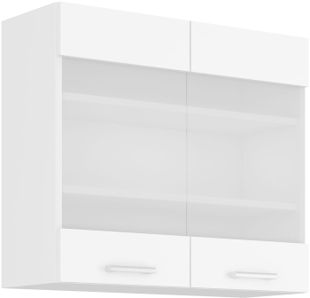 Szafka kuchenna górna witryna 80 GS-72 2F biały mat WHITE MAT