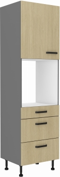 Słupek kuchenny 60 DPS-215 3S 1F  jodełka scandi/antracyt SANDI/ANT