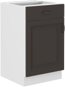 Przejdź do produktu Szafka kuchenna dolna 50 D 1F 1S BB PREMIUM BOX grafit/biały mat KLEO GRMAT/WH