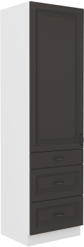 Słupek kuchenny 60 DKS-210 3S 1F grafit/biały mat KLEO GRAFIT/WH
