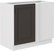 Przejdź do produktu Szafka kuchenna dolna narożna 105 ND 1F BB grafit/biały mat KLEO GRMAT/WH