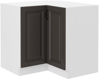 Szafka kuchenna dolna narożna 89x89 DN 1F BB grafit/biały mat KLEO GRMAT/WH