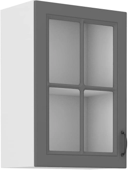 Szafka kuchenna górna witryna 40 GS-72 1F ciemny szary/biały mat KLEO DUSTGREY/WH