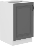 Przejdź do produktu Szafka kuchenna dolna zlewowa 50 ZL 1F BB ciemny szary/biały mat KLEO DUSTGREY/WH