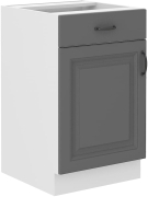 Przejdź do produktu Szafka kuchenna dolna 50 D 1F 1S BB PREMIUM BOX ciemny szary/biały mat KLEO DUSTGREY/WH