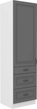 Słupek kuchenny 60 DKS-210 3S 1F ciemny szary/biały mat KLEO DUSTGREY/WH