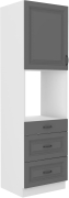 Przejdź do produktu Słupek kuchenny 60 DPS-210 3S 1F ciemny szary/biały mat KLEO DUSTGREY/WH