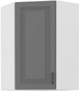 Przejdź do produktu Szafka kuchenna górna narożna 60x60 GN-90 1F 45* ciemny szary/biały mat KLEO DUSTGREY/WH