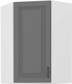 Szafka kuchenna górna narożna 58x58 GN-90 1F ciemny szary/biały mat KLEO DUSTGREY/WH