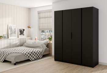 Szafa MAJA 4F BL/BL czarny/czarny