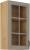 Szafka kuchenna górna witryna 40 GS-90 1F jasny szary mat/ dąb artisan KLEO CLAYGREY/AR