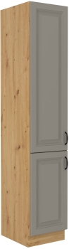 Słupek kuchenny 40 DK-210 2F jasny szary mat /dąb artisan KLEO CLAYGREY/AR