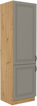 Słupek kuchenny 60 DK-210 2F jasny szary mat/dąb artisan KLEO CLAYGREY/AR