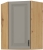 Szafka kuchenna górna narożna 58x58 GN-90 1F jasny szary mat / dąb artisan KLEO CLAYGREY/AR