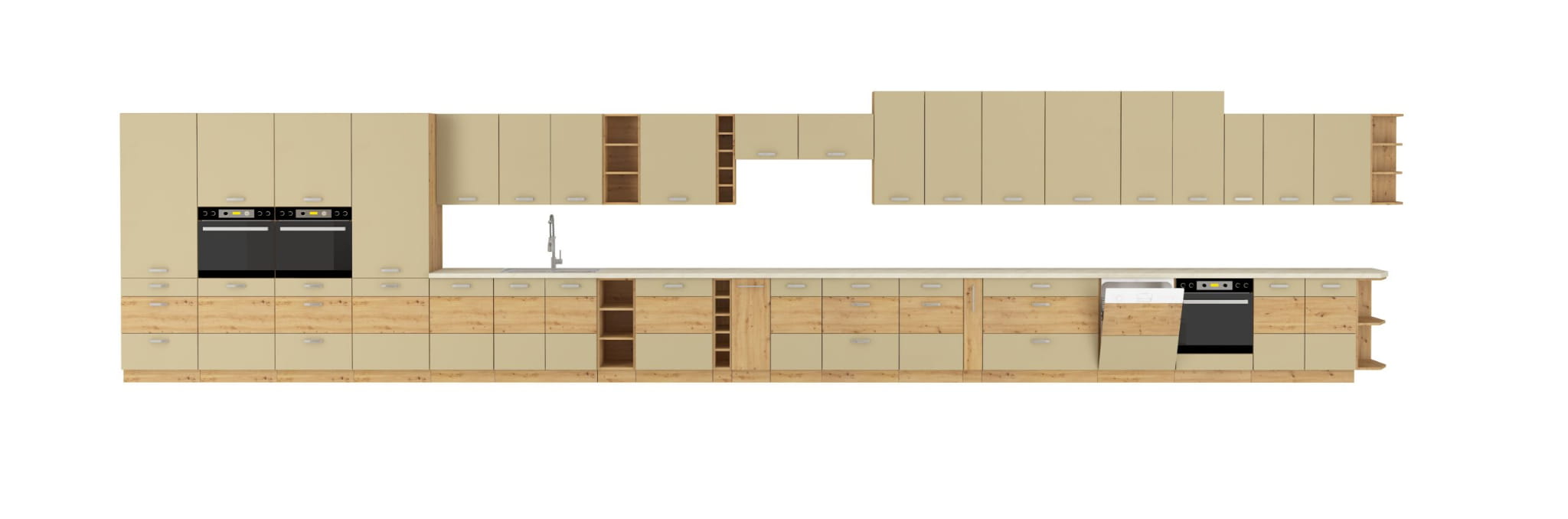 Słupek kuchenny 60 DPM-210 2F cappucino połysk ARTIS