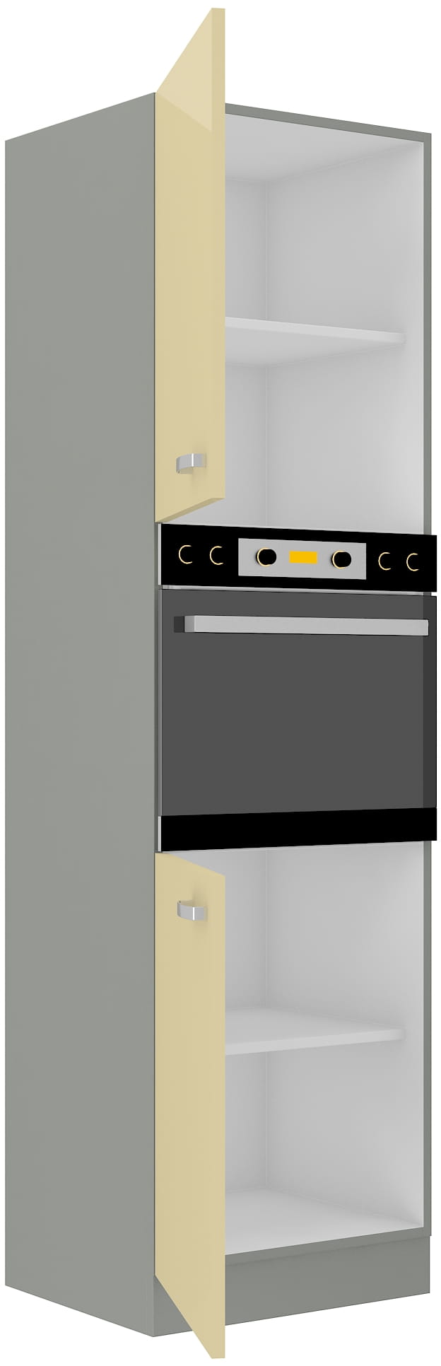 Słupek kuchenny 60 DP-210 2F kremowy połysk IGA KREM