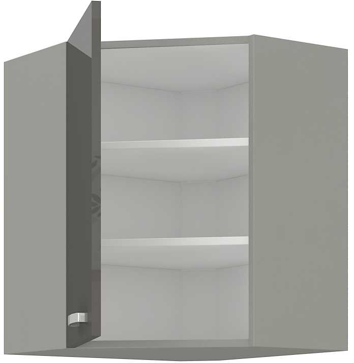 Szafka kuchenna górna narożna 58x58 GN-72 1F szary połysk IGA GREY