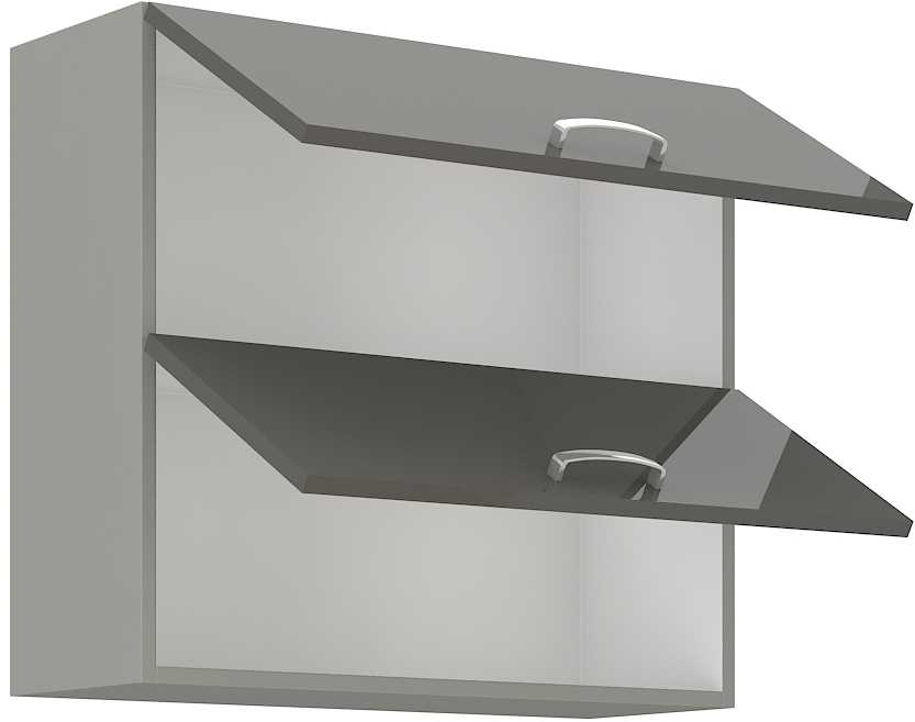 Szafka kuchenna górna 80 GU-72 2F szary połysk IGA GREY