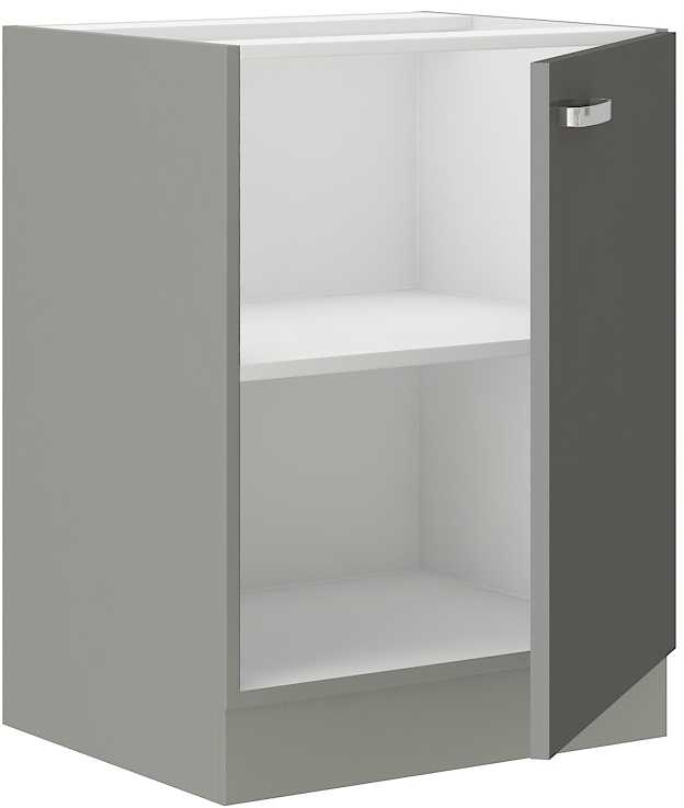 Szafka kuchenna dolna 60 D 1F BB szary połysk IGA GREY