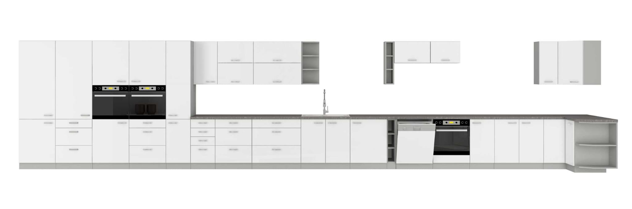 Szafka kuchenna dolna narożna 89x89 DN 1F BB biały połysk IGA BIANCA
