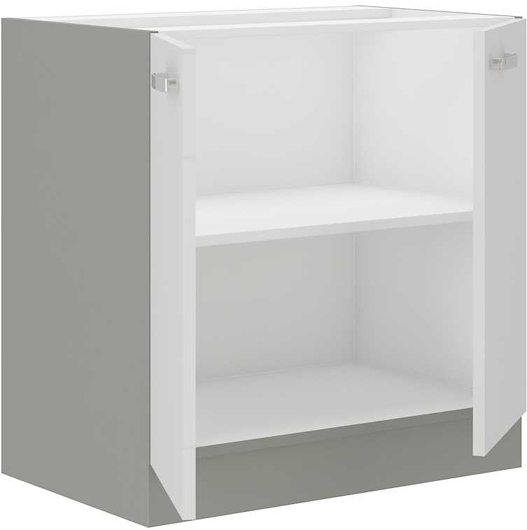 Szafka kuchenna dolna 80 D 2F BB biały połysk IGA BIANCA