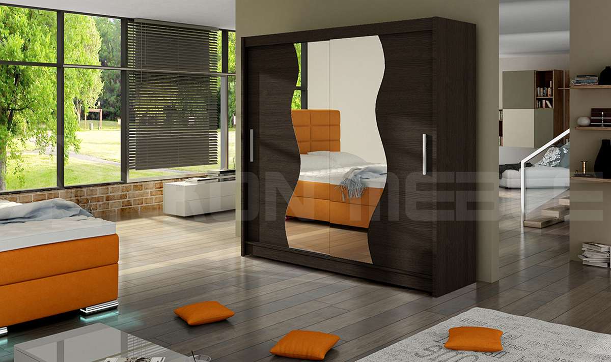 begas_choco,180cm BEGA S, szafa przesuwna, garderoba, szafa do sypialni, szafa z lustrem.jpg