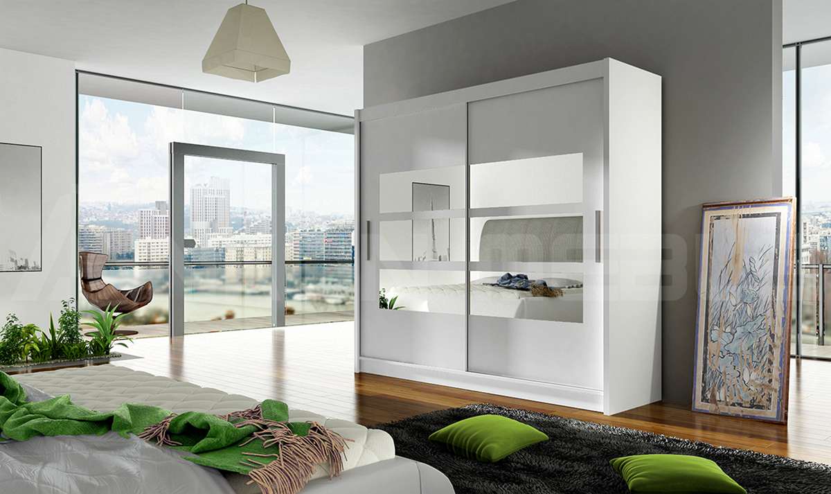 bega3_biala,180cm Szafa BEGA (VEGAS), szafa przesuwna, garderoba, szafa do sypialni, szafa z lustrem.jpg