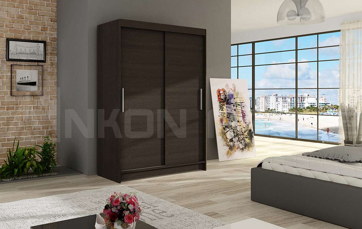 miami1_choco,120cm Szafa MIAMI (CLARA), szafa przesuwna, garderoba, szafa do sypialni, szafa z lustrem.jpg