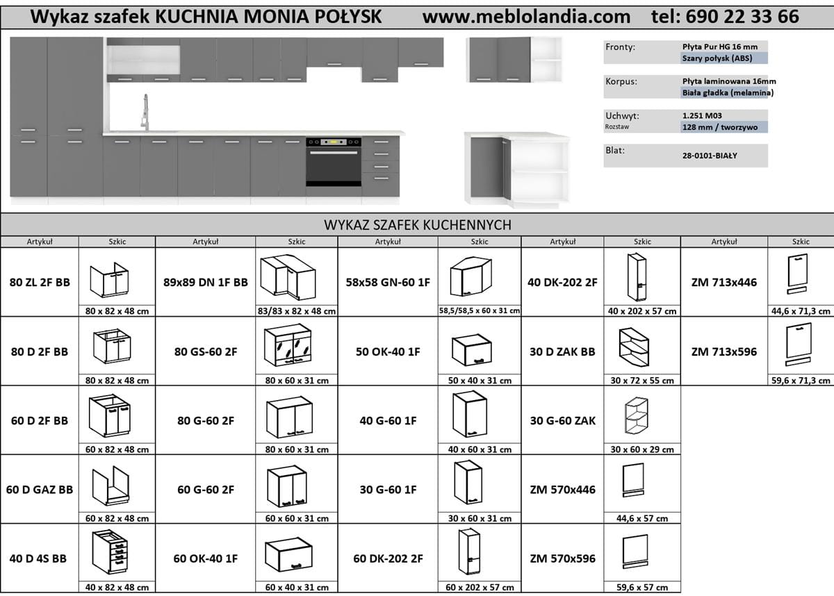 Monia Kuchnie wykaz bez cen_page-0001, meble kuchenne, kuchnia na wymiar, szafki kuchenne, szafki do kuchni MDF, kuchnia w połysku, blaty kuchenne.jpg