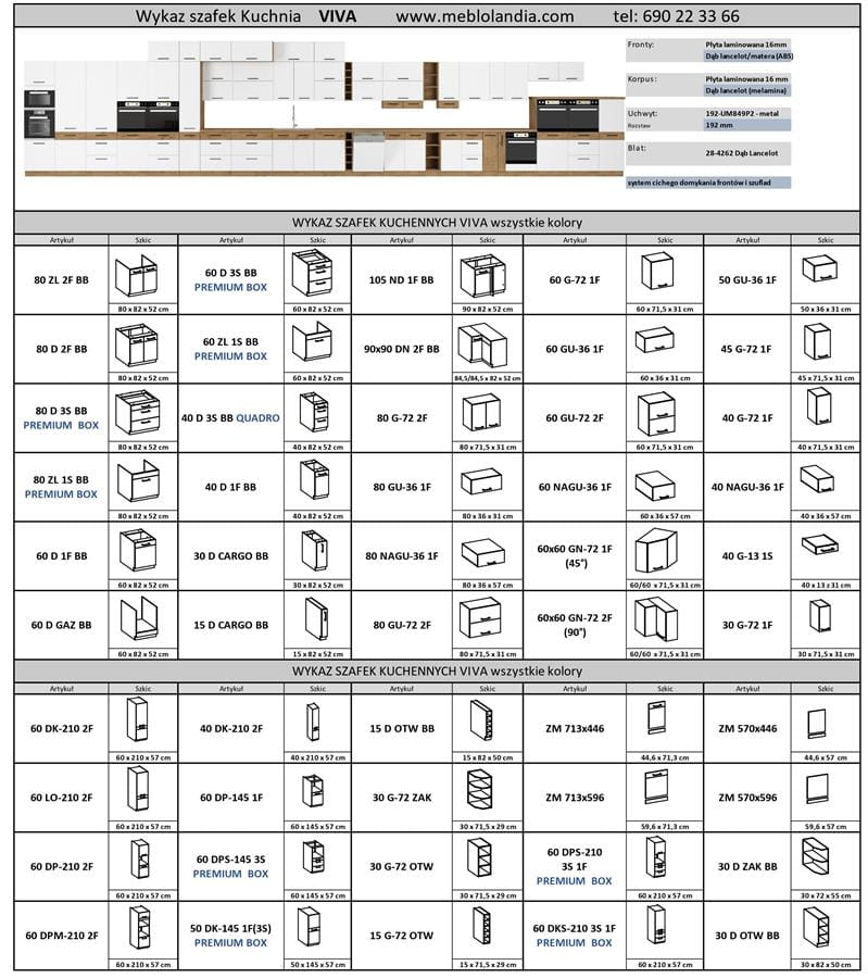 VIVA Kuchnie wykaz bez cen_page-0001, meble kuchenne, kuchnia na wymiar, szafki kuchenne, szafki do kuchni MDF, kuchnia w połysku, blaty kuchenne.jpg