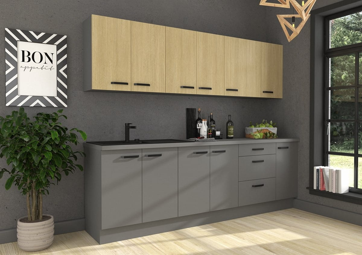 SCANDI NESSA - ANT 260 CM ZDJ 1, meble kuchenne, kuchnia na wymiar, szafki kuchenne, szafki do kuchni MDF, kuchnia w połysku, blaty kuchenne.jpg