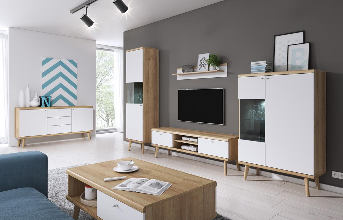 Ława_PL107 meble pokojowe VIVO dąb biały, komoda na drewnianych nogach, styl skandynawski, witryna na drewnianych nogach, szafka (1).jpg