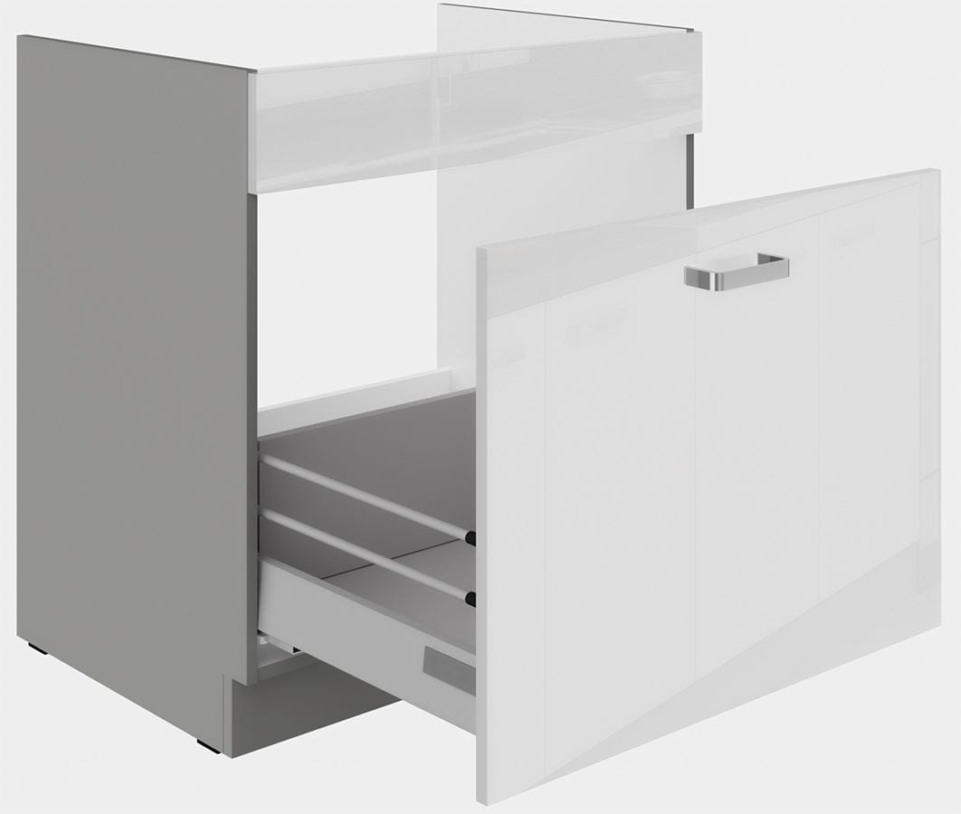 Szafka kuchenna dolna zlewowa, szufladowa 80 ZL 1S BB biały połysk IGA BIANCA