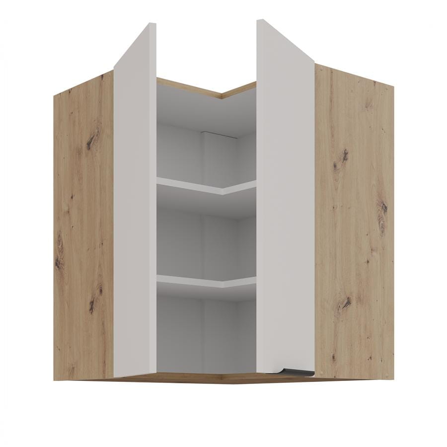 Szafka kuchenna górna narożna 60x60 GN-72 1F (90*) kaszmir/dąb artisan SOLEA