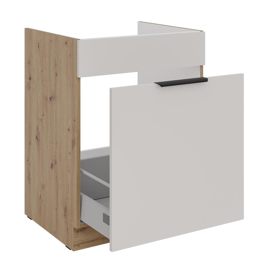 Szafka kuchenna dolna zlewowa z szufladą 60 ZL 1S BB cashmere/dąb artisan SOLEA