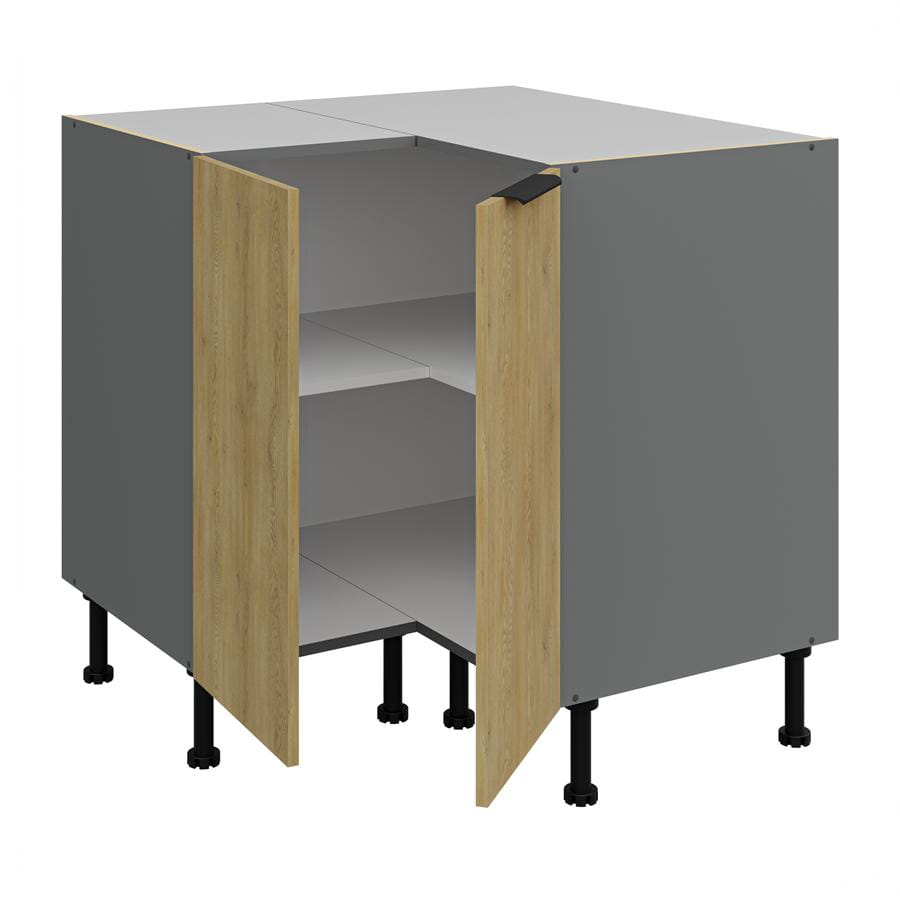Szafka kuchenna dolna narożna 90x90 DN 1F BB dąb cremona/antracyt CREMONA/ANT