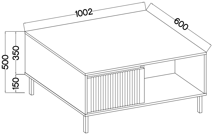 STOLIK KAWOWY 201 ASOKA 2S dąb evoke