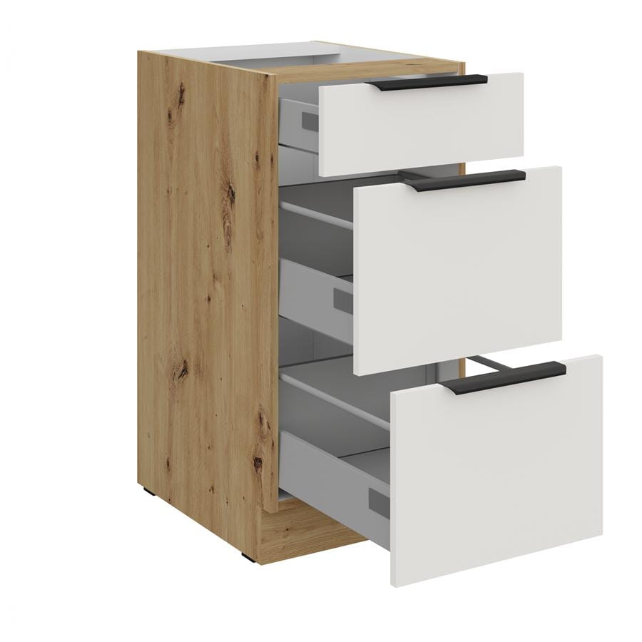 40 D 3S BB - ARIA WH-AR Meble kuchenne ARIANA, Meble kuchenne na wymiar, kuchnia na wymiar, szafki kuchenne, fronty antyfinger, szafka z szufladami, zakudowa kuchenna, kuchnie modułowe