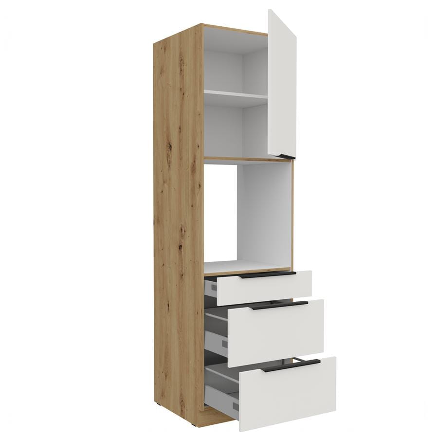 60 DPS-210 1F 3S - ARIA WH-AR Meble kuchenne ARIANA, Meble kuchenne na wymiar, kuchnia na wymiar, szafki kuchenne, fronty antyfinger, szafka z szufladami, zakudowa kuchenna, kuchnie modułowe