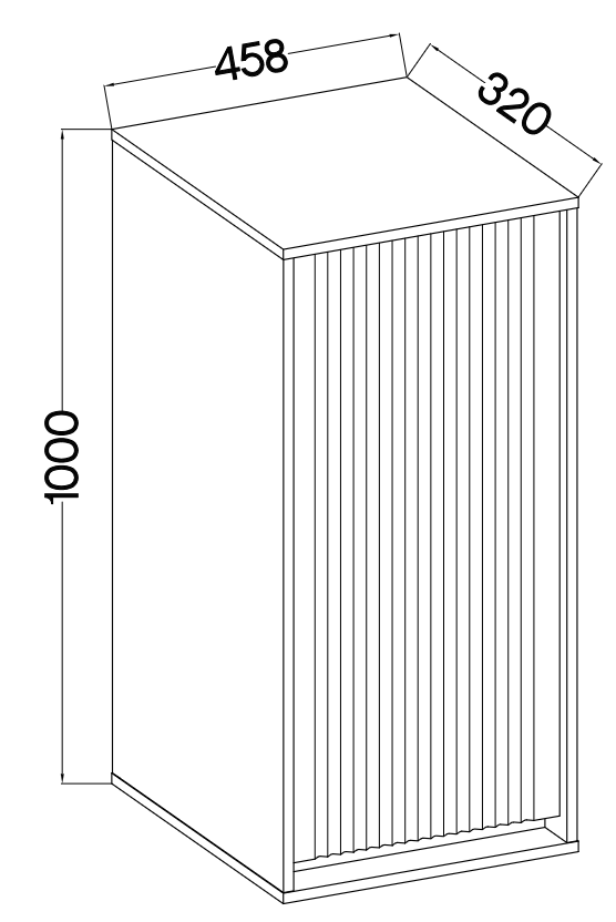 SZAFKA WISZĄCA 501 ASOKA 1F dąb evoke