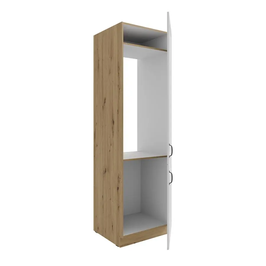 Słupek kuchenny 60 LO-210 2F biały mat / dąb artisan LUNEA WH/AR