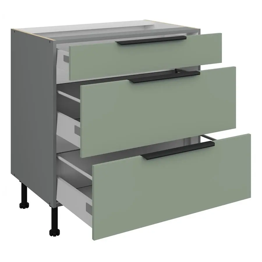 80 D 3S BB - ARIA AQUAMARINE-ANT Meble kuchenne ARIANA, Meble kuchenne na wymiar, kuchnia na wymiar, szafki kuchenne, fronty antyfinger, szafka z szufladami, zakudowa kuchenna, kuchnie modułowe